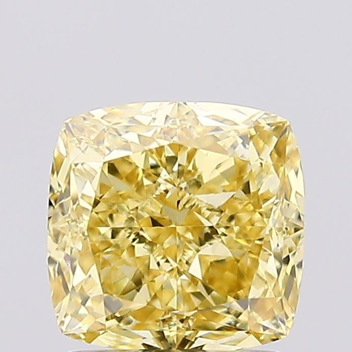Loose Diamond - CUSHION MODIFIED 1.58ct Fancy Intense Yellow VVS2