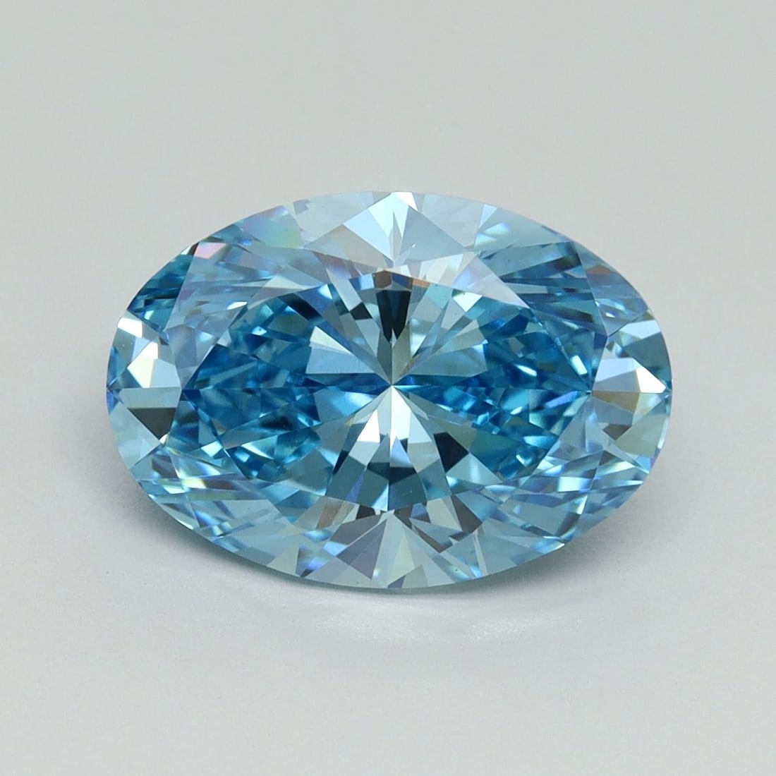 Loose Diamond - OVAL 3.17ct Fancy Vivid Blue VS1