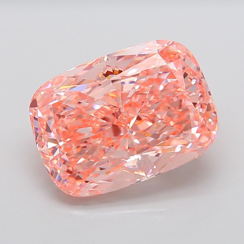 Loose Diamond - CUSHION MODIFIED 12.44ct Fancy Vivid Pink VVS2