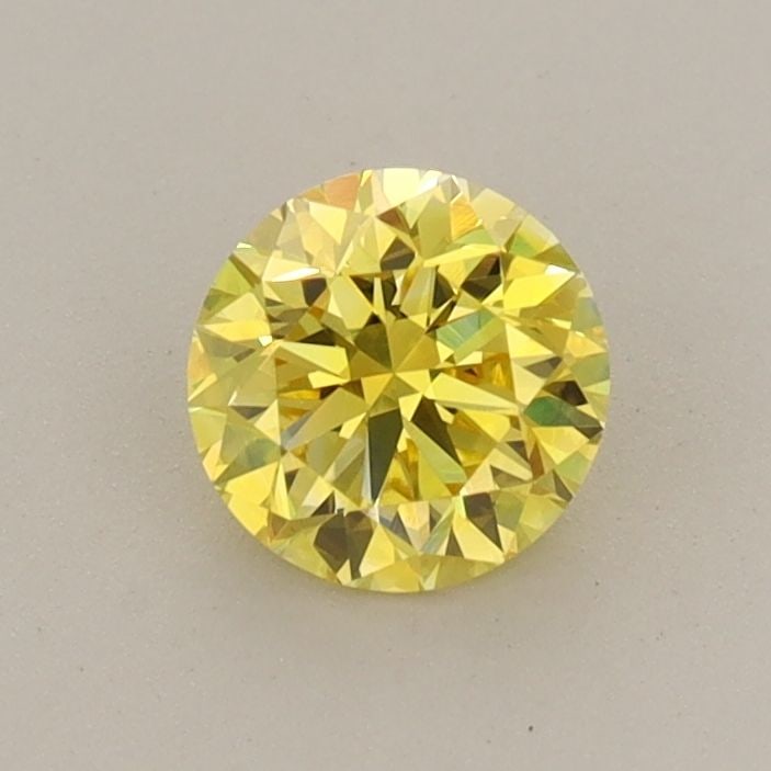 Loose Diamond - ROUND 0.6ct Fancy Vivid Yellow VVS2