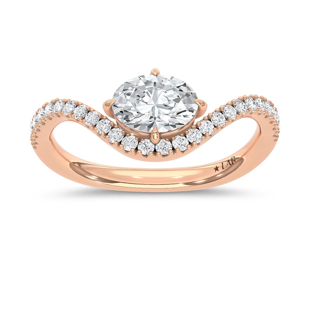 14K Rose Gold Lab Grown Diamond 1 Ct.Tw. Fashion Ring