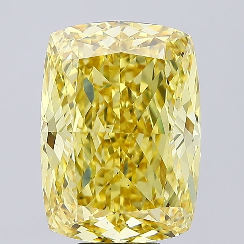 Loose Diamond - CUSHION MODIFIED 10.1ct Fancy Intense Yellow VS2