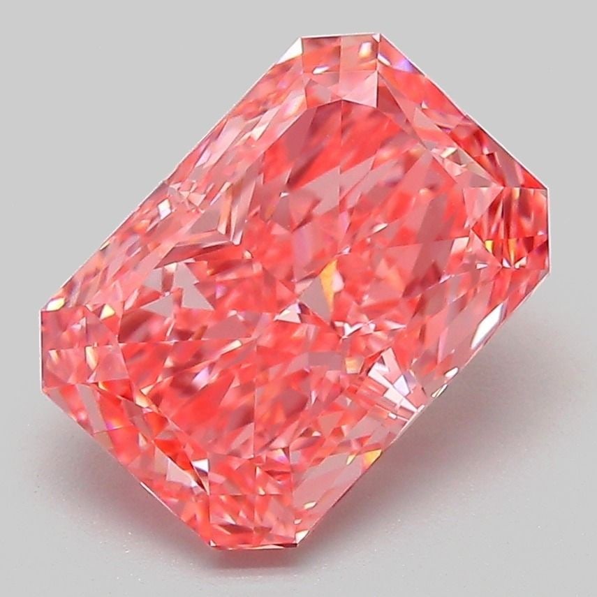 Loose Diamond - RADIANT 3.12ct Fancy Vivid Pink VVS2
