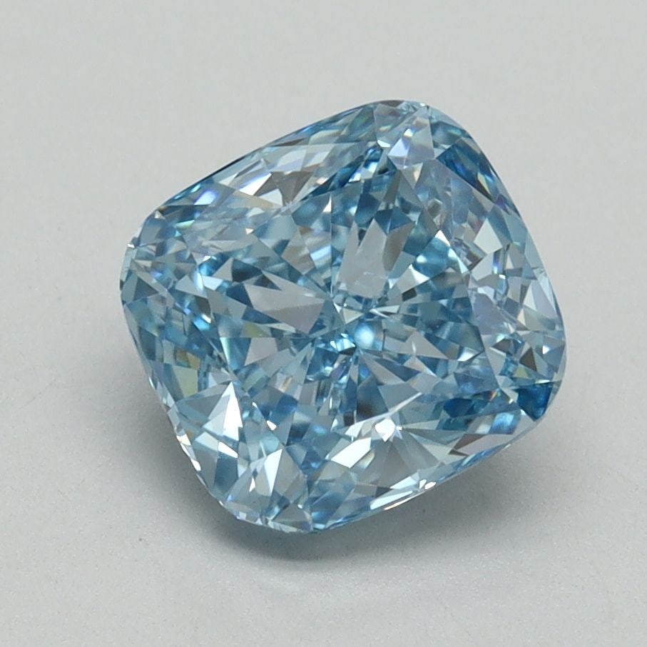 Loose Diamond - CUSHION BRILLIANT 2.05ct Fancy Vivid Blue VVS2: Loose Diamond - CUSHION BRILLIANT 2.05ct Fancy Vivid Blue VVS2 Source: This is a real non-mined Diamond that has been grown in a lab Shape: CUSHION BRILLIANT Carats: 2.05 Color: Fancy Vivid Blue Certi