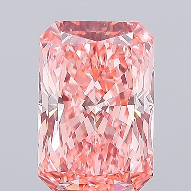 Loose Diamond - RADIANT 4.02ct Fancy Vivid Pink VS1