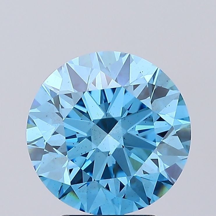 Loose Diamond - ROUND 3.51ct Fancy Vivid Blue SI1