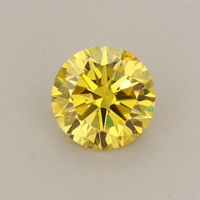 Loose Diamond - ROUND 0.46ct Fancy Vivid Yellow VVS2