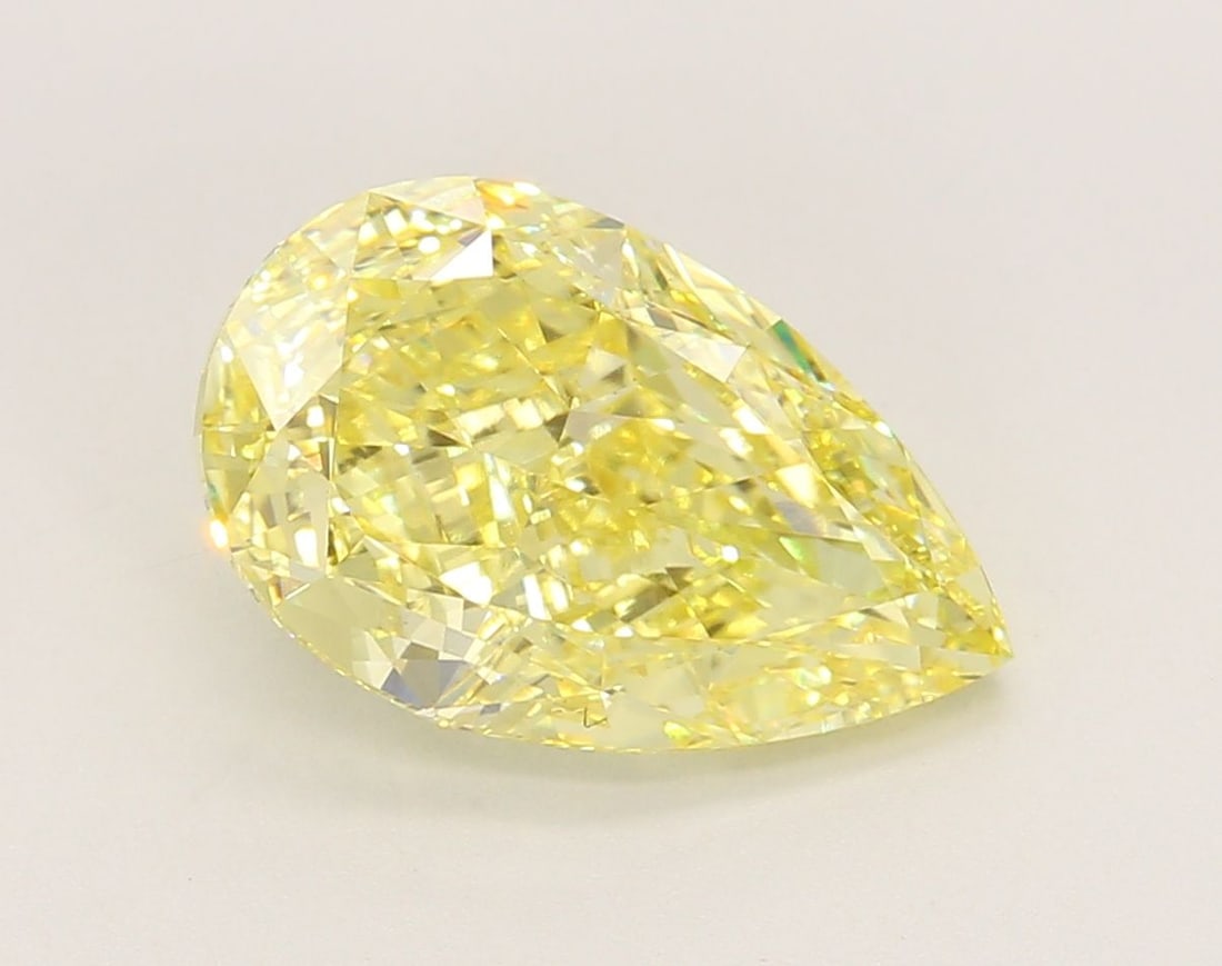 Loose Diamond - PEAR 4.07ct Fancy Intense Yellow VS1