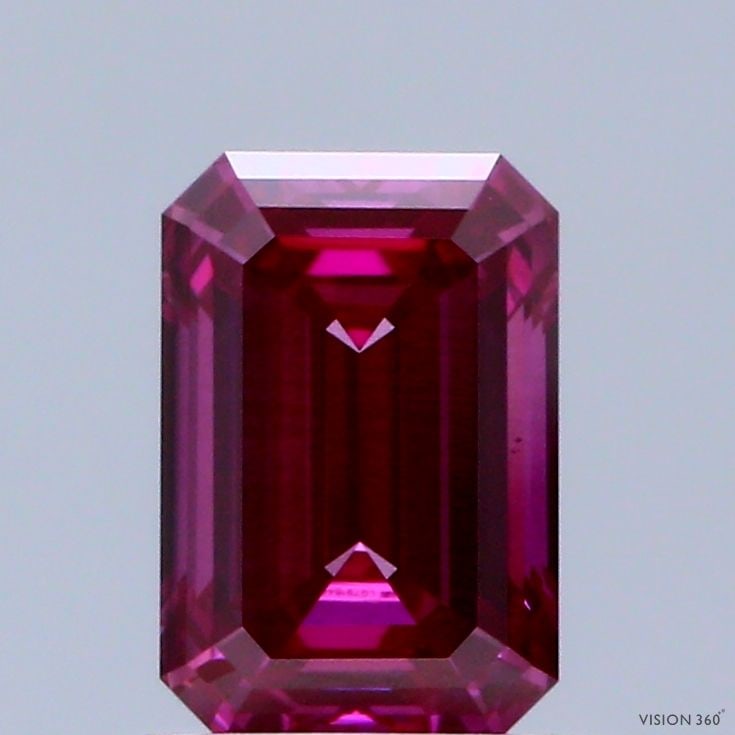 Loose Diamond - EMERALD 1.09ct Fancy Vivid Pink VS2