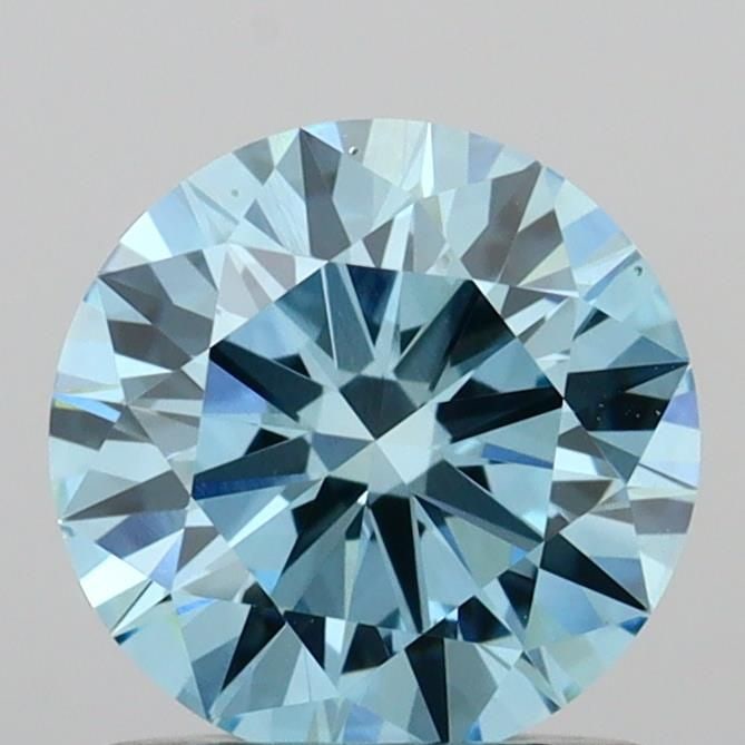 Ideal Loose Diamond - ROUND 1.02ct Fancy Vivid Blue VVS2