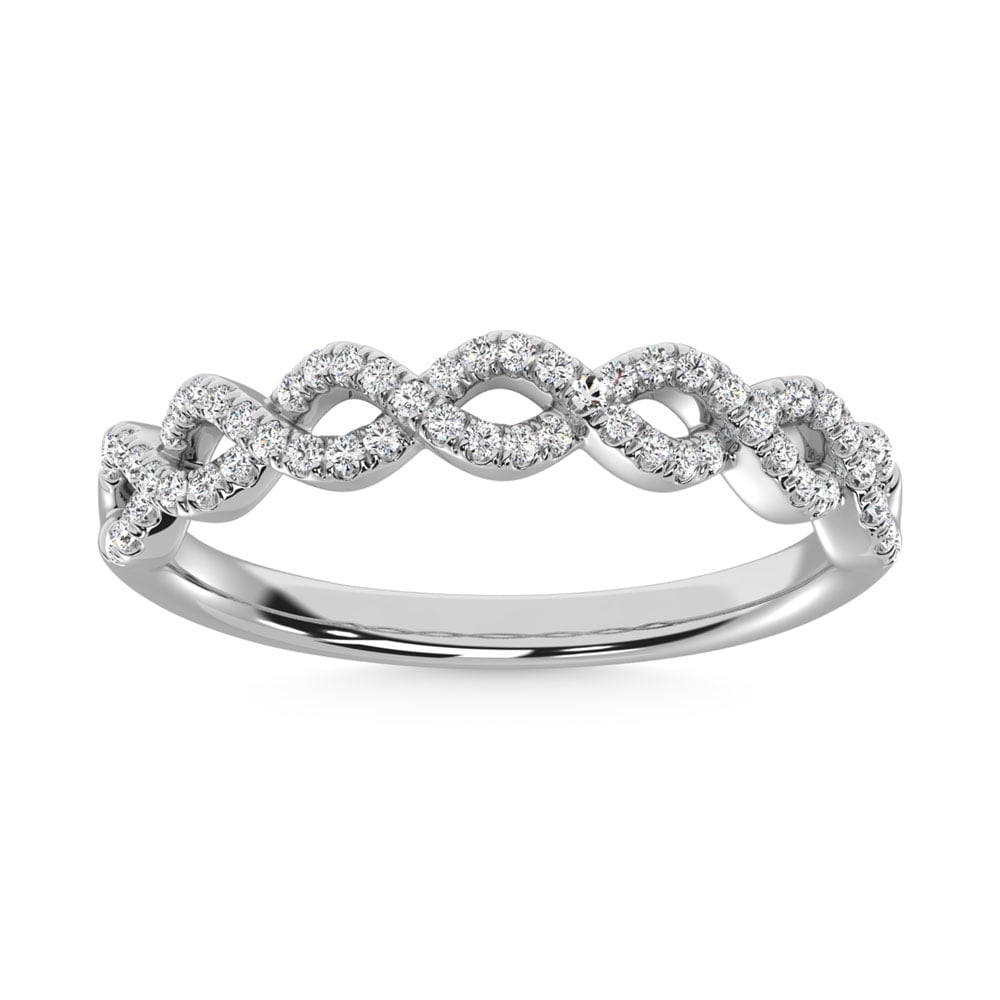 14K White Gold Diamond 1/4 Ct.Tw. Fashion Ring