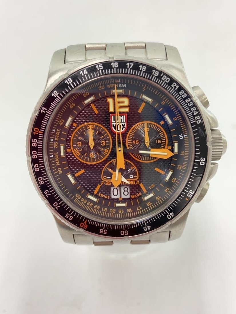 LUMINOX Lightning II 9380 Stainless Steel Men's Wristwatch: LUMINOX Lightning II 9380 Stainless Steel Men's Wristwatch This LUMINOX Lightning II 9380 men's wristwatch features a black stainless steel case and band. Made in Switzerland, it is designed for men a