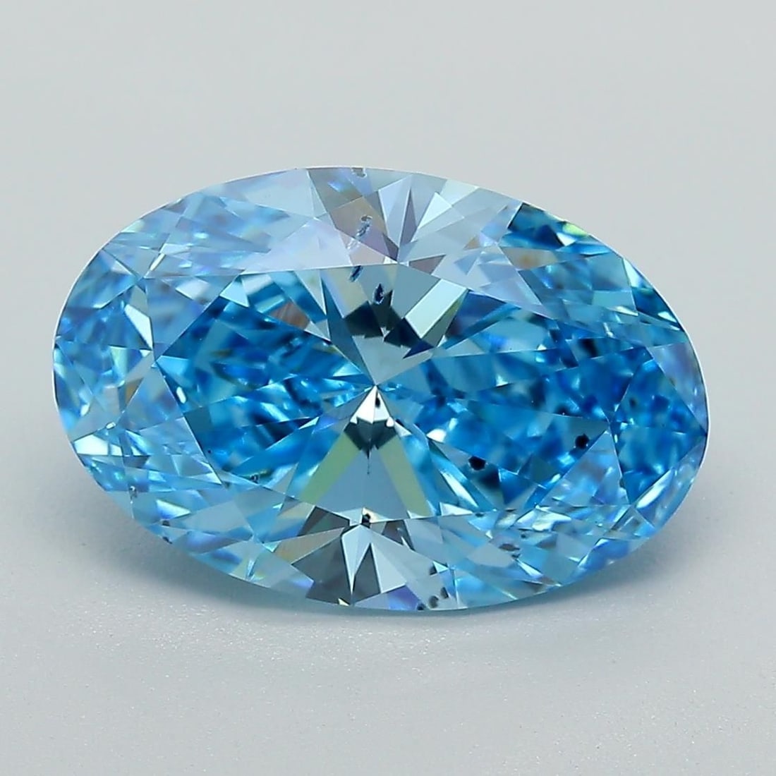 Loose Diamond - OVAL 4.05ct Fancy Vivid Blue SI1