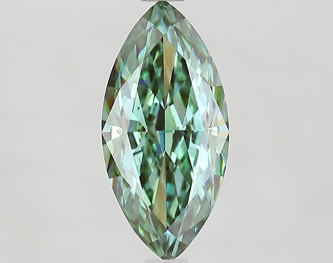 Loose Diamond - MARQUISE 2.52ct Fancy Vivid Green VS1