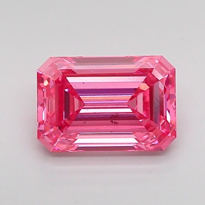 Loose Diamond - EMERALD 1.62ct Fancy Vivid Pink VS2