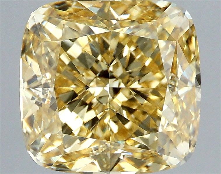 Loose Diamond - CUSHION MODIFIED 3.38ct Fancy Intense Yellow VS1