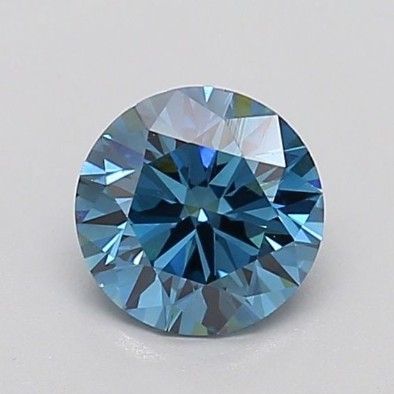 Ideal Loose Diamond - ROUND 0.77ct Fancy Vivid Blue VS2