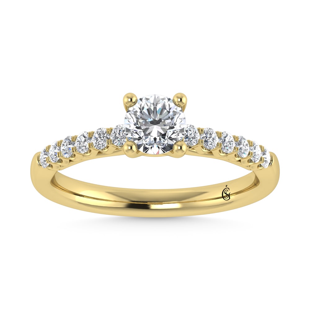 10K Yellow Gold Lab Grown Diamond 3/4 Ct.Tw. Engagement Ring