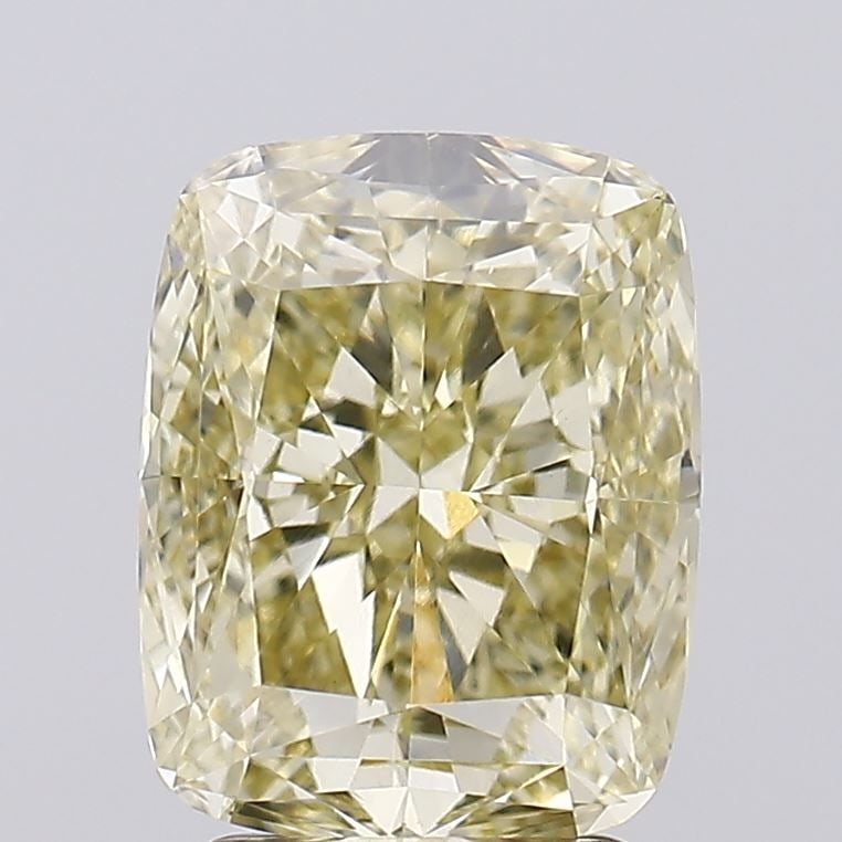 Loose Diamond - CUSHION MODIFIED 3.02ct Fancy Grayish Yellow VS1