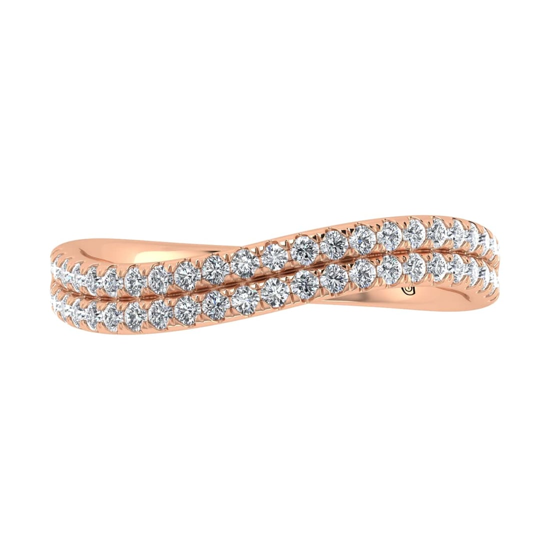 14K Rose Gold Lab Grown Diamond 3/8 Ct.Tw. Fashion Band