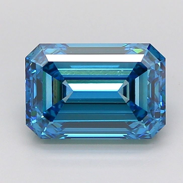 Loose Diamond - EMERALD 2.54ct Fancy Vivid Blue VVS2