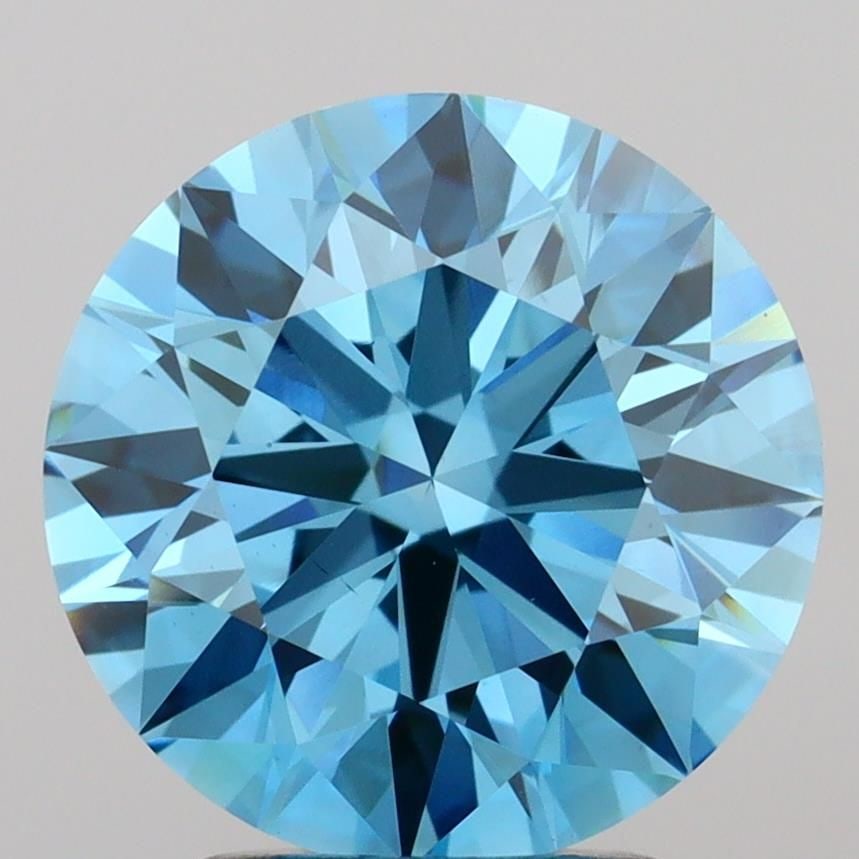 Ideal Loose Diamond - ROUND 3.05ct Fancy Vivid Blue VS1