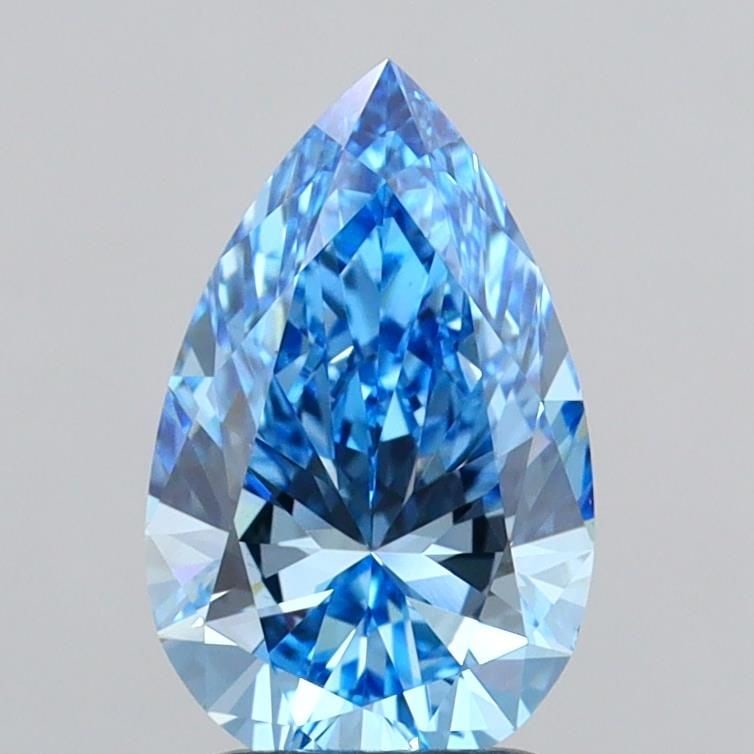 Loose Diamond - PEAR 2.0ct Fancy Vivid Blue VS1