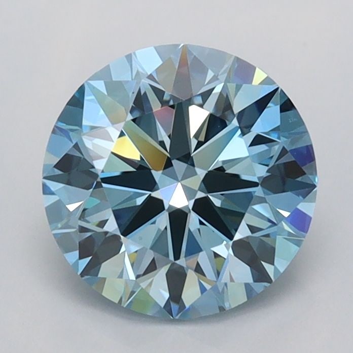 Ideal Loose Diamond - ROUND 1.47ct Fancy Vivid Blue VVS2