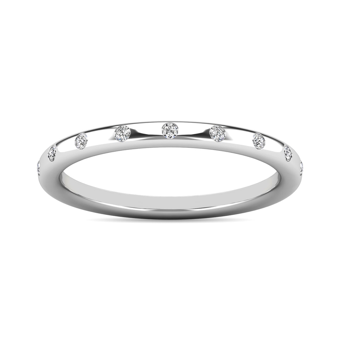 Diamond 1/10 Ct.tw Stackable Ring in 14K White Gold