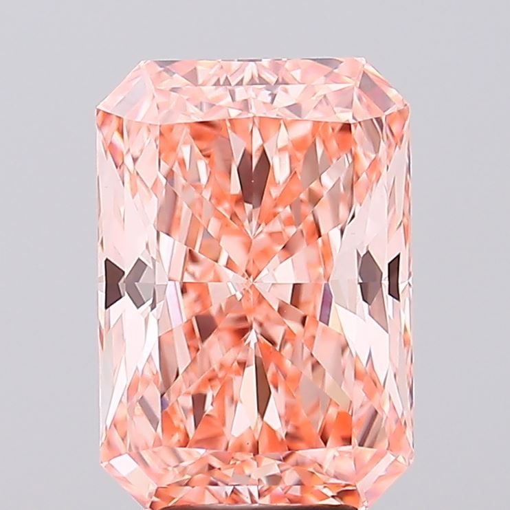 Loose Diamond - RADIANT 6.09ct Fancy Vivid Pink VVS2