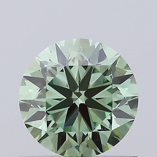 Loose Diamond - ROUND 0.74ct Fancy Vivid Green VS1