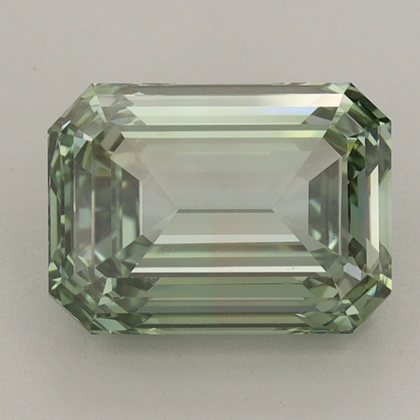 Loose Diamond - EMERALD 3.08ct Fancy Vivid Green VS1