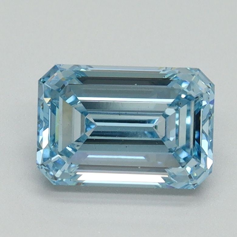Loose Diamond - EMERALD 1.51ct Fancy Intense Blue VS1