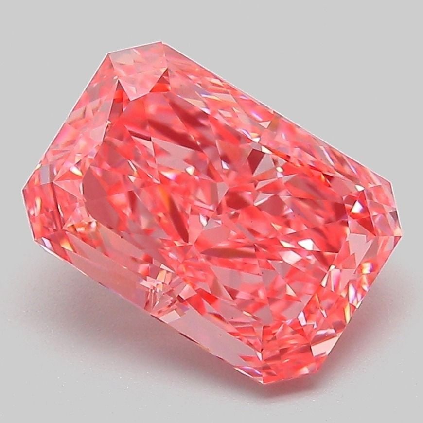 Loose Diamond - RADIANT 3.1ct Fancy Vivid Pink VS1