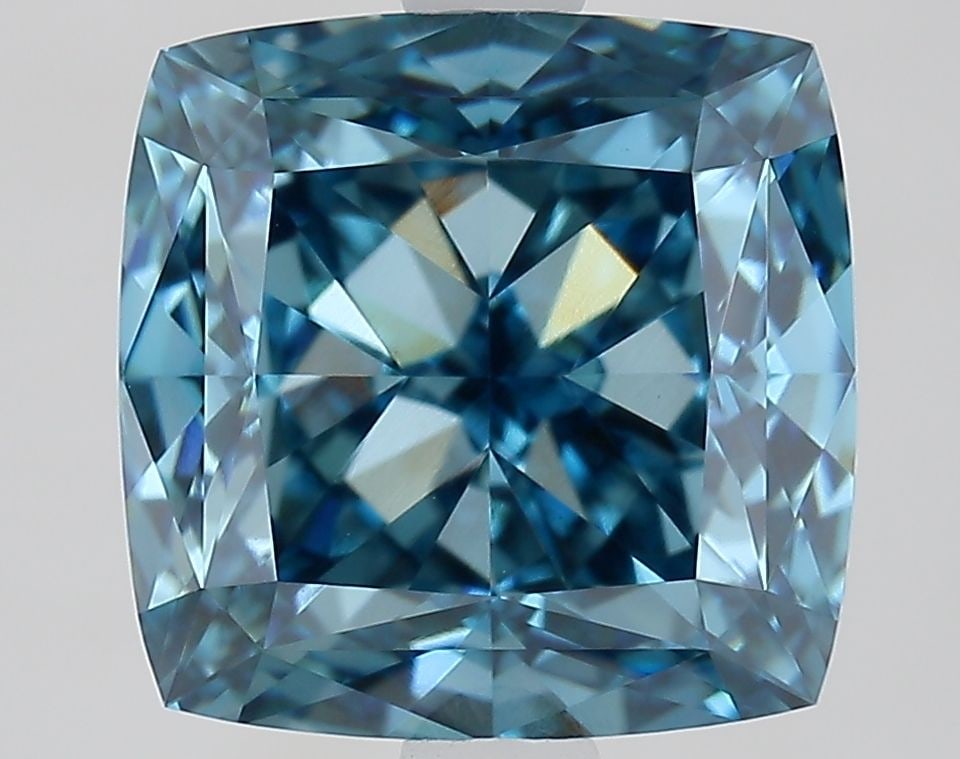 Loose Diamond - CUSHION MODIFIED 3.54ct Fancy Vivid Blue VS1