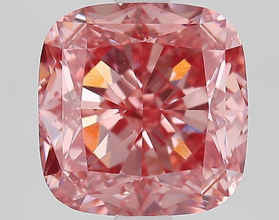 Loose Diamond - CUSHION MODIFIED 3.52ct Fancy Vivid Pink VS1