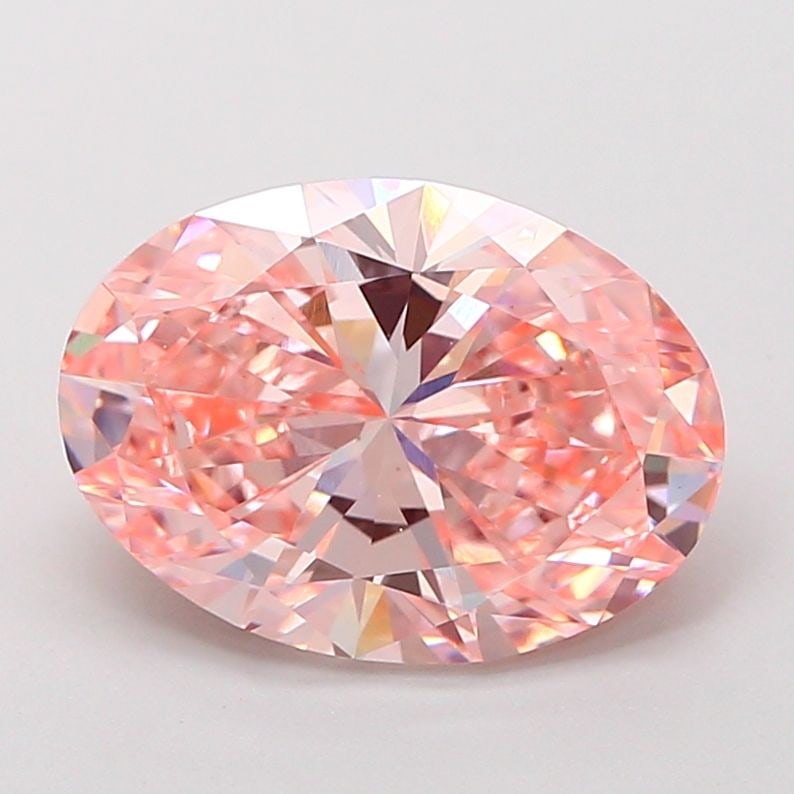 Loose Diamond - OVAL 3.01ct Fancy Vivid Pink VVS2