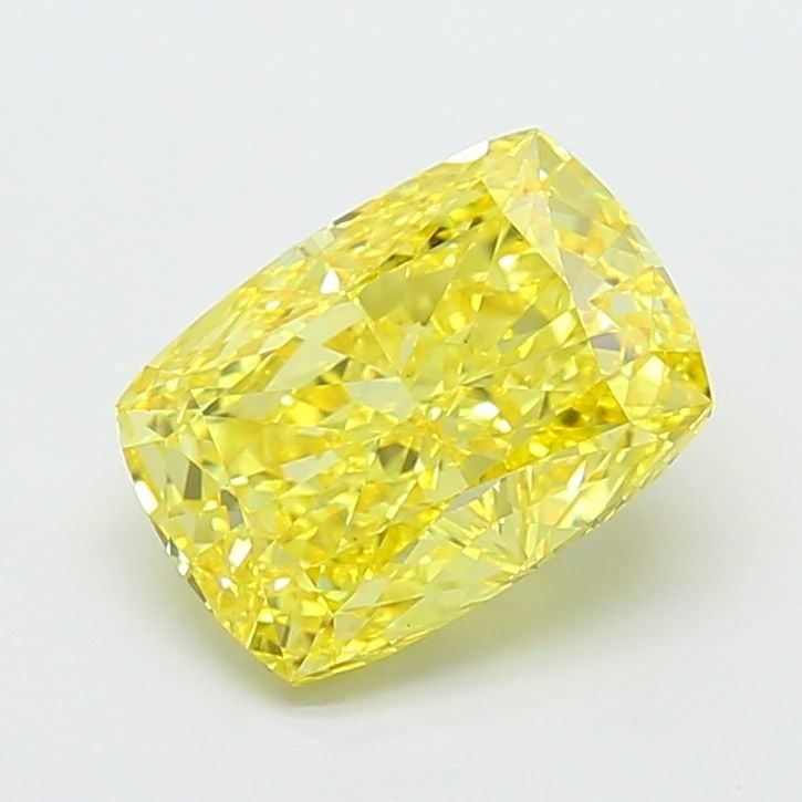 Loose Diamond - CUSHION MODIFIED 3.51ct Fancy Vivid Yellow VS2