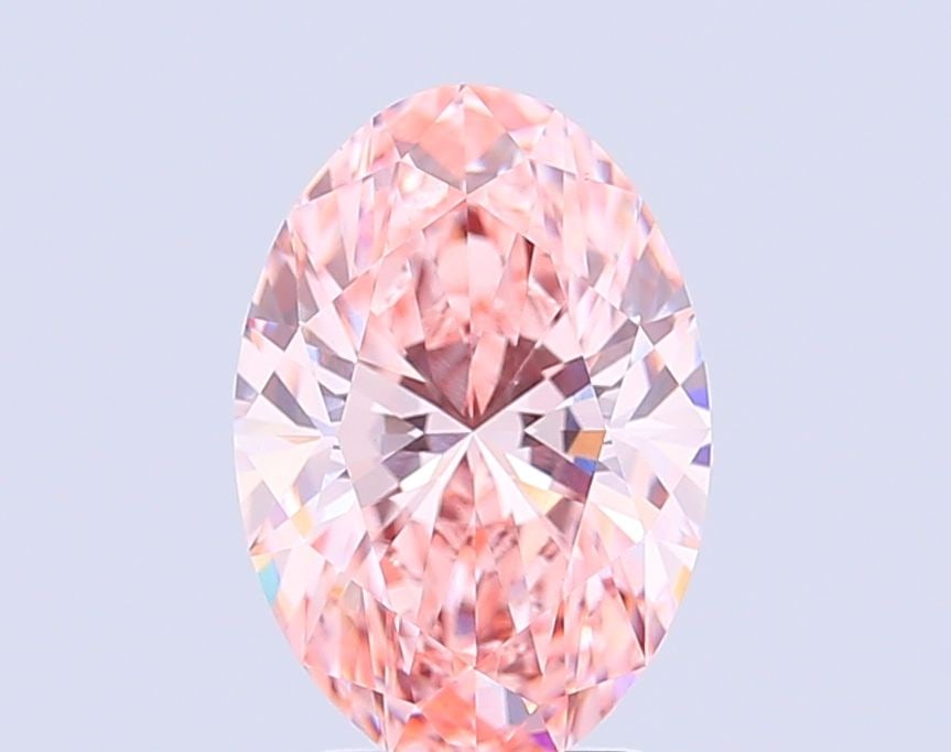 Loose Diamond - OVAL 3.98ct Fancy Vivid Pink VVS2