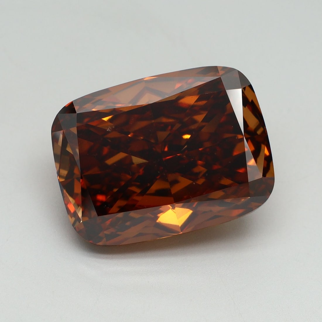 Loose Diamond - CUSHION MODIFIED 12.05ct Fancy Vivid Orange VS1