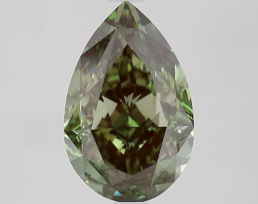 Loose Diamond - PEAR 3.02ct Fancy Vivid Green VS1
