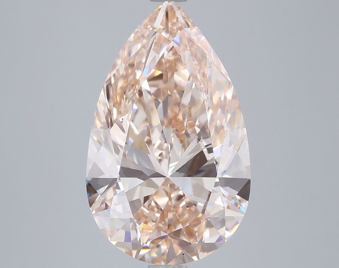 Loose Diamond - PEAR 5.0ct Very Light Orangey Brown VS2