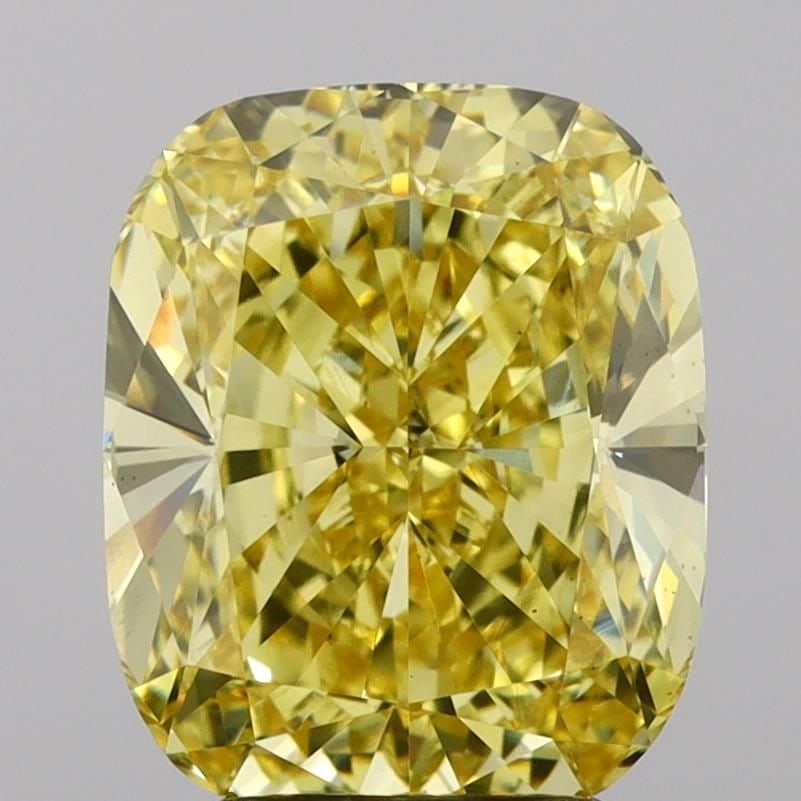 Loose Diamond - CUSHION MODIFIED 4.03ct Fancy Intense Yellow VS1
