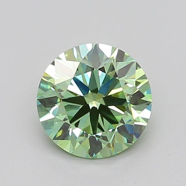 Ideal Loose Diamond - ROUND 1.52ct Fancy Vivid Green VS2
