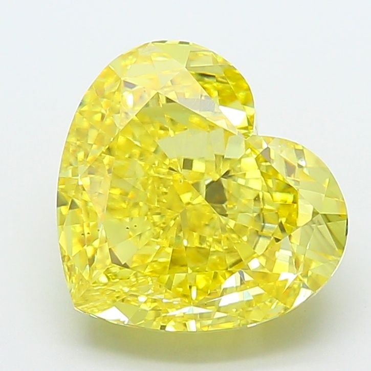 Loose Diamond - HEART 6.66ct Fancy Vivid Yellow VS2: Loose Diamond - HEART 6.66ct Fancy Vivid Yellow VS2 Source: This is a real non-mined Diamond that has been grown in a lab Shape: HEART Carats: 6.66 Color: Fancy Vivid Yellow Certification: IGI Video:
