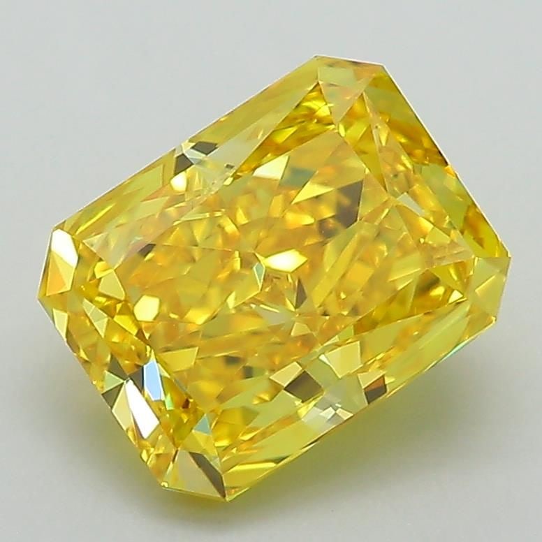 Loose Diamond - RADIANT 2.6ct Fancy Vivid Yellow VVS1