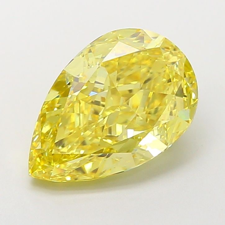 Loose Diamond - PEAR 5.01ct Fancy Vivid Yellow VS2