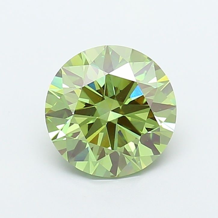 Ideal Loose Diamond - ROUND 3.01ct Fancy Vivid Green VVS2