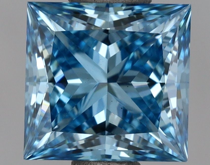 Loose Diamond - PRINCESS 1.12ct Fancy Vivid Blue VS1
