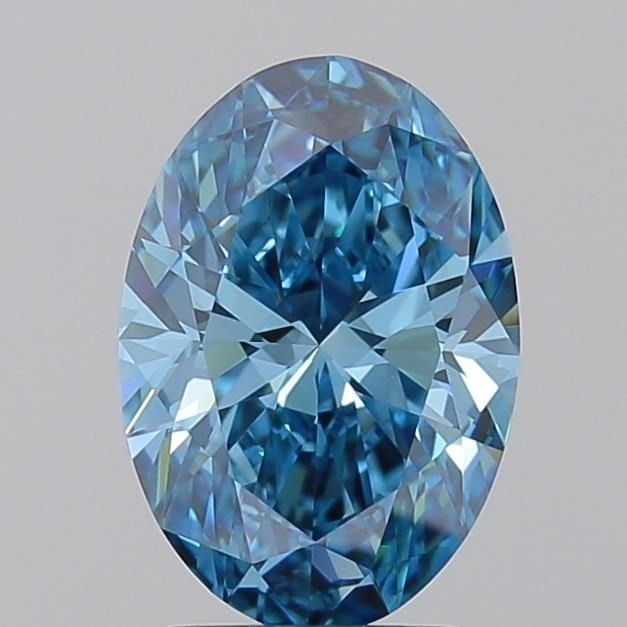 Loose Diamond - OVAL 2.01ct Fancy Vivid Blue IF
